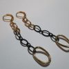 Black & gold Chain Earrings